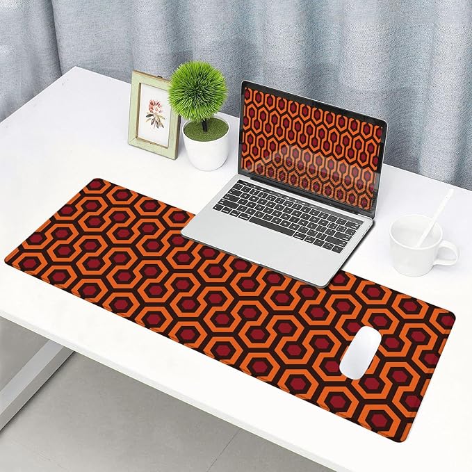 Gaming Mouse Pad, XXL Extended Computer Keyboard Long Mouse Mat, Large Desk Pad for Office Laptop, Non-Slip Rubber Base with Stitched Edge Mousepad, 31.5X11.8 inch Overlook Hotel Pattern - Image 6