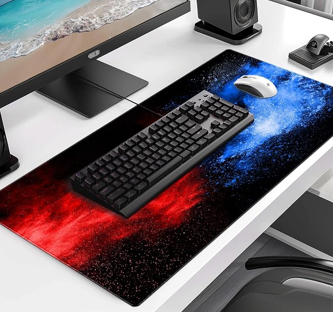 Colorful Starry Sky Mouse Pad, Office, Keyboard, Laptop, and Home Desk Pad | Large Extended Mouse Pad; Full Desk Coverage; Waterproof Coating; Stable Anti-Slide Base For Gaming, Office, Study Daily Use - Image 3