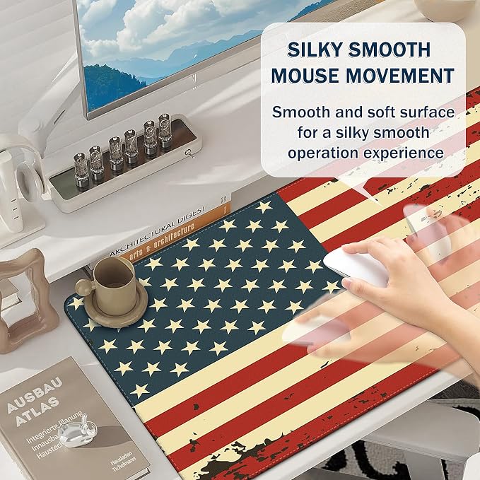 Mouse Pad Gaming - Desk Mat for Keyboard and Mouse - Large Mouse Pad for Desk, Mousepad (35.4" X 15.7") with Non-Slip Base, Desks Pad Mat Office and Home - Image 4