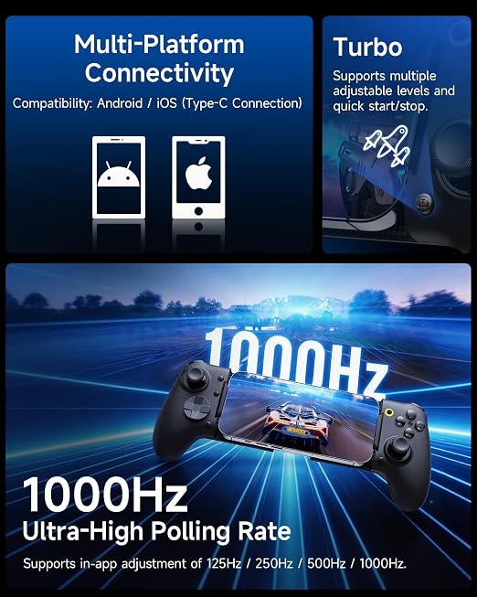 EasySMX M20 Phone Gaming Controller for Android, iPhone & iPad, Black - Image 8