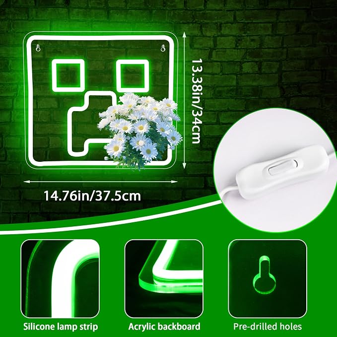 Game Neon Sign for Wall Decor Gaming LED Neon Light Sign for Boys Men Cave - Image 3