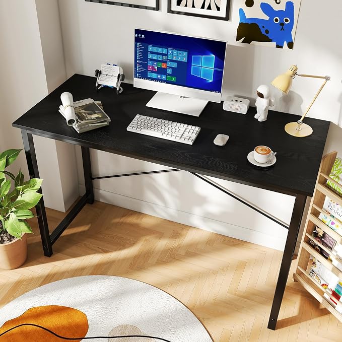 DUMOS 47 Inch Small Computer Desk, Gaming Desks for Home Office Bedroom - Image 2