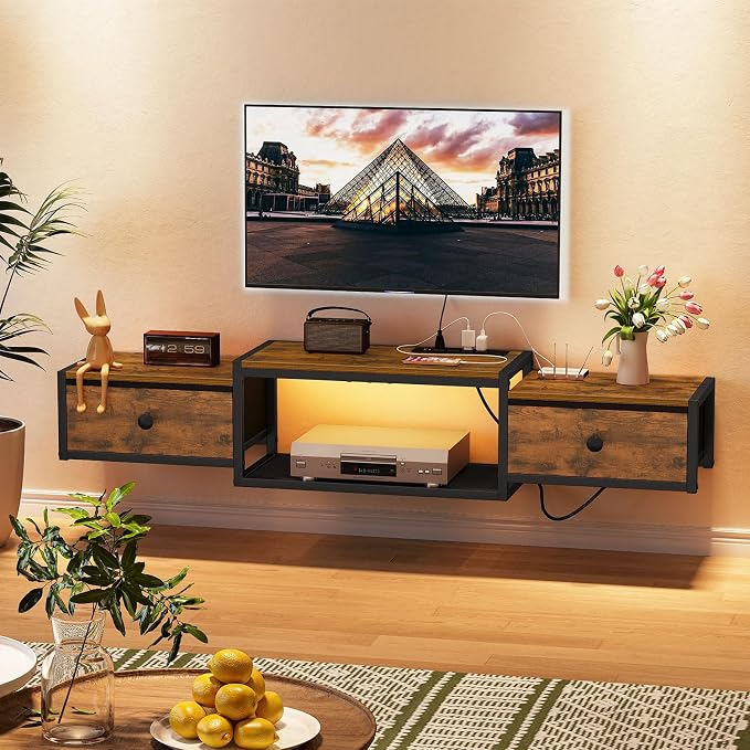 Snughome Floating TV Stand, Floating Entertainment Center for TVs up to 60" by Snughome