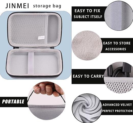 Hard EVA Carrying Storage Case Compatible with Retroid Pocket Flip 2 / Retroid Pocket Classic Retro Game Handheld Console Protective Travel Storage Box (Grey) - Image 5