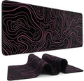 DIGSOM Gaming Mouse Pad, Black with Red Topographic Line, 31.5x11.8in | XL Mouse mat, Smooth surface, Anti-slip rubber base, For keyboard and mouse, For home and office use by DIGSOM