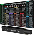 Rinaze Large Mouse Pad With Excel Shortcuts Cheat Sheet, Excel Tips Desk Mat, XXL Gaming Mousepad Keyboard Pad, Office Accessories for Computer, Mac, PC and Laptop by Rinaze