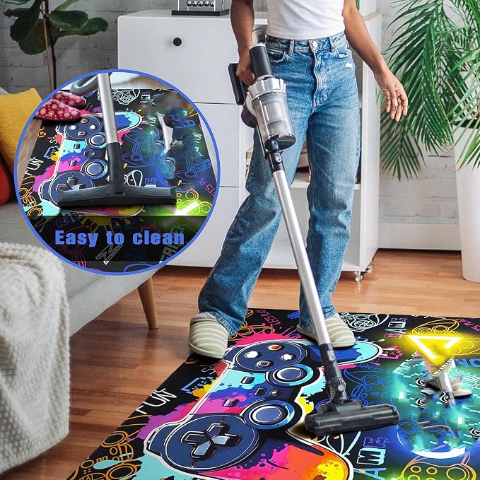 Gaming Chair Mat for Hardwood Floor 36"X 48" Heavy Duty Office Desk Chair Rug for Under Game Rolling Chairs Computer Decor Protect Mats Low Pile Non-Slip Rubber for Carpet & Tile Floor-Game - Image 6