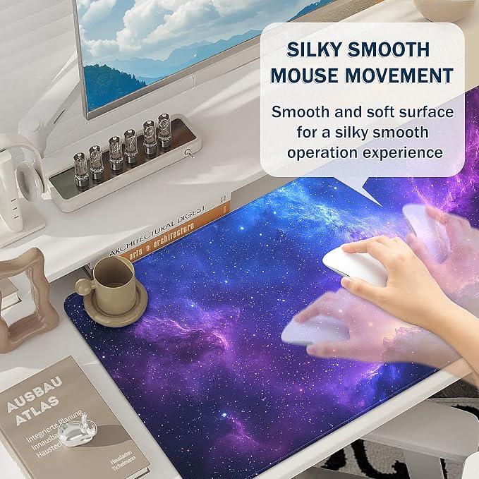 Mouse Pad Gaming - Desk Mat for Keyboard and Mouse - Large Mouse Pad for Desk, Mousepad (35.4" X 15.7") with Non-Slip Base, Desks Pad Mat Office and Home - Image 4