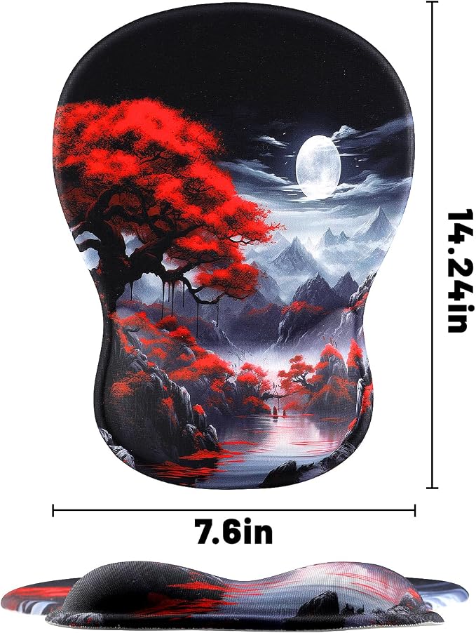 Ergonomic Mouse Pad with Wrist Rest - Gel Wrist Support Mousepad with Non-Slip PU Base for Computer, Laptop, Office & Home - Image 6