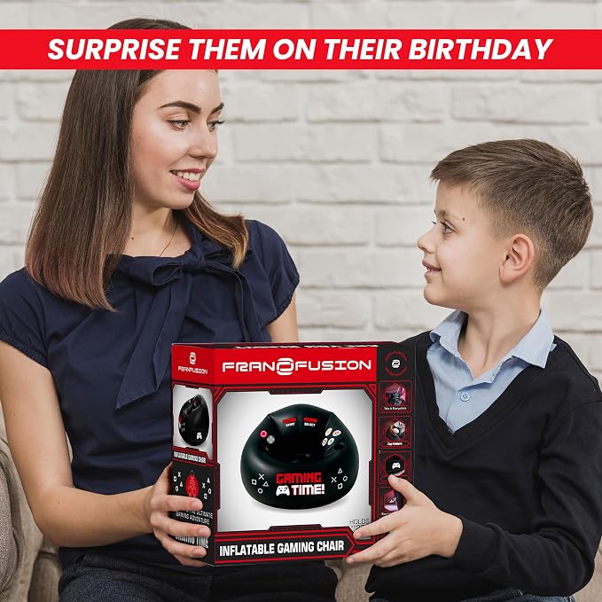Inflatable Gaming Chair for Kids & Teens with Cup Holders and Side Pocket - This Air Gaming Bean Bag Chairs for kids is The Perfect Furniture for Gamer Room Decor - Perfect Gaming Stuff for boys 4-12 - Image 2