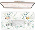 QiyI PU Leather Large Mouse Pad, Office Decor, 31.5" x 15.7", Green Leaves | Desk Décor Accessories, Extended Size, Waterproof & Easy to Clean, Smooth Surface, Non Slip Desk Organization by QIYI
