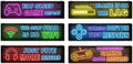 6 Pcs Neon Gaming Decor for Boys Room Wooden Video Game Wall Art - Wall Decor for Boys Kids Room Bedroom Playroom Decorations by Simimi+art