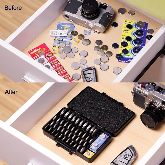 KIWIFOTOS 42 Slots Coin Cell Battery Case for CR2032 CR2025 LR44 - Image 5