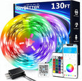 DAYBETTER LED Strip Lights 130 ft (2 Rolls of 65.6ft), LED Lights Smart App Control Lighting Bedroom Rome Decor with Remote, RGB Music Sync Color Changing LED Lights for Bedroom Party by DAYBETTER