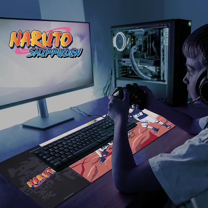 Naruto Large Gaming Mouse Pad 31"x15" XL Computer Desk Mat, Anime Keyboard | Naruto anime gaming mouse pad, Oversized 31x15in, stitched edges, smooth fabric top, non-slip rubber base. - Image 7