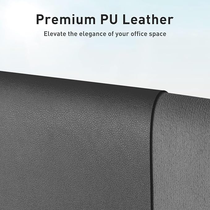 Aothia Leather Desk Pad Protector, Mouse Pad, Office Desk Mat, Non-Slip PU Leather Desk Blotter, Laptop Desk Pad, Waterproof Desk Writing Pad for Office and Home (Gray,36" x 17") (Pack of 2) - Image 2