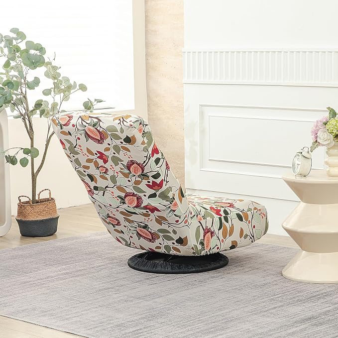 Stretch Swivel Floor Gaming Chair Slipcover - Printed Reclining Folding Protective Lounge Rocker Seat Cover,2 Pack,14 - Image 5