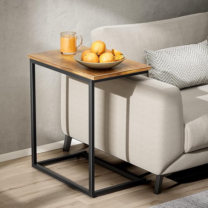 Pipishell C Shaped End Table Set of 2, Side Table for Couch Slide Under, C Table Sofa Side End Table for Living Room 27 inches High,PIET06K2 - Image 5