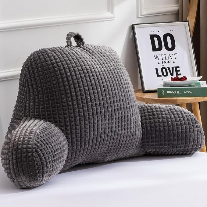 A Nice Night Darkgrey 18.5" Bed Wedge Pillows with Arms for Sitting - Image 6