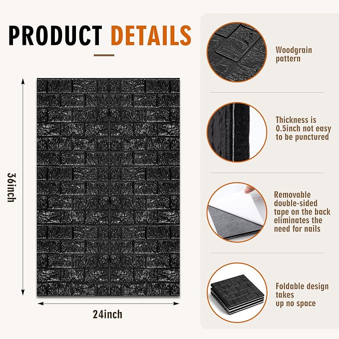 Hahafelt Felt Wood Grain Dart Board Wall Protectors Square Dart Board Backing Tiles Dartboard Backboard Cork Backboards Alternative - Image 2