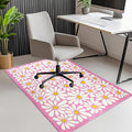 SHIYUE Office Chair Mat for Hardwood/Tile Floor Carpet, 36"x48" Computer Desk for Rolling Chairs Protector Gaming Non Slip Under TPR Backing Rug(Pink Floral) by LovingLifeGifts