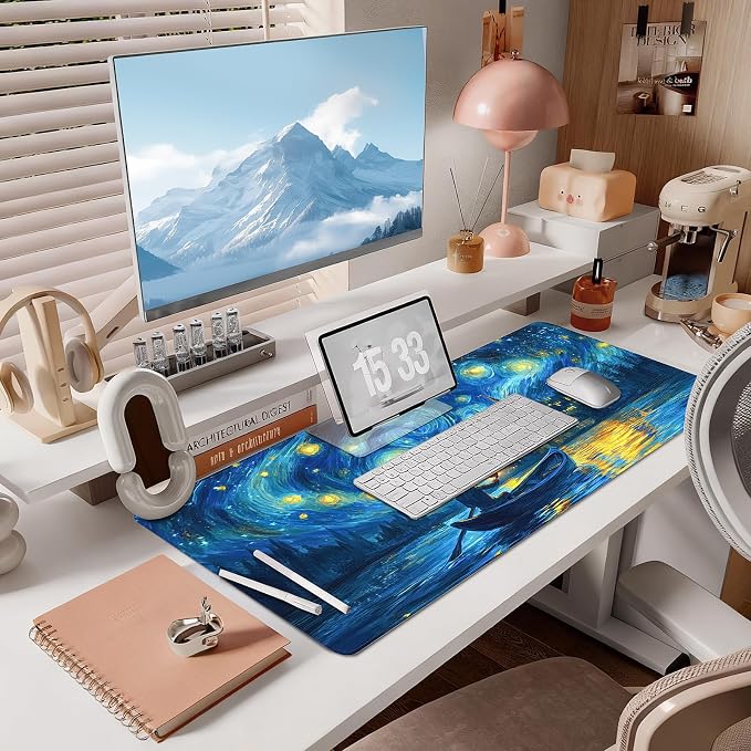 Mouse Pad Gaming - Desk Mat for Keyboard and Mouse - Large Mouse Pads for Desk, Gaming Mousepad with Non-Slip Base, Desks Pad (31.5" X 11.8") for Game, Office and Home - Image 7