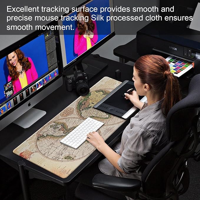 Professional Gaming Mouse Pad XXL & Computer Large Mouse Pad Table Mat(35.4x15.7x0.1IN, Ball) - Image 6