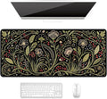 Auhoahsil Desk Mat, Ultra Large Mouse Pad, XXL Gaming Mousepad, Pretty Desk Pad, Big Extended Full Size Desktop Desk Matt for Keyboard, Laptop & Computer, 35.5 x 15.7 in, European Vintage Flowers by Auhoahsil