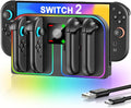 Svetaecho Charging Dock Compatible with Nintendo Switch 2 (2025) for Joycon Controller Charging, 4 in 1 Joypad Charger for Switch 2 Joy Con Fast Charger Stand Station Accessories PlayStation 3 by Svetaecho