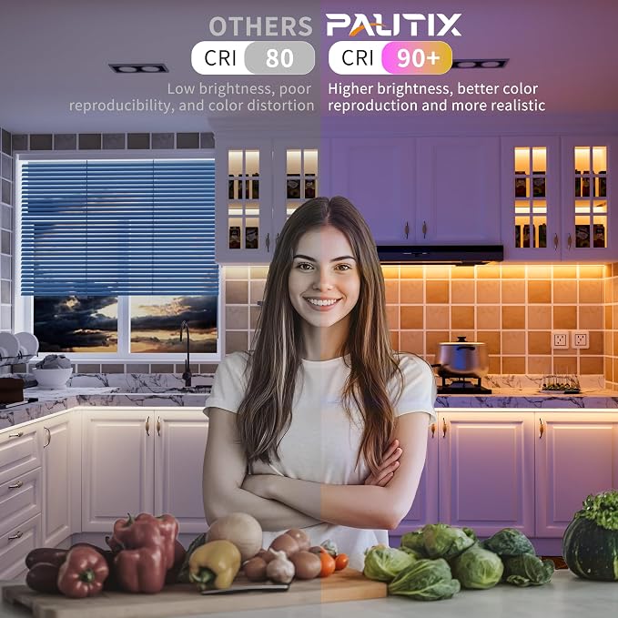 PAUTIX COB LED Strip Lights,RGBW LED Lights RGB+2700K Warm White UL Listed Dotless 24V Color Changing LED Tape Light for Ceiling,Cabinets,Bedroom,Party Lighting(Power Supply & Controller Not Included) - Image 3