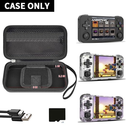 GWCASE Case for Anbernic RG35XX H RG28XX Retroid Game Console, Black - Image 2
