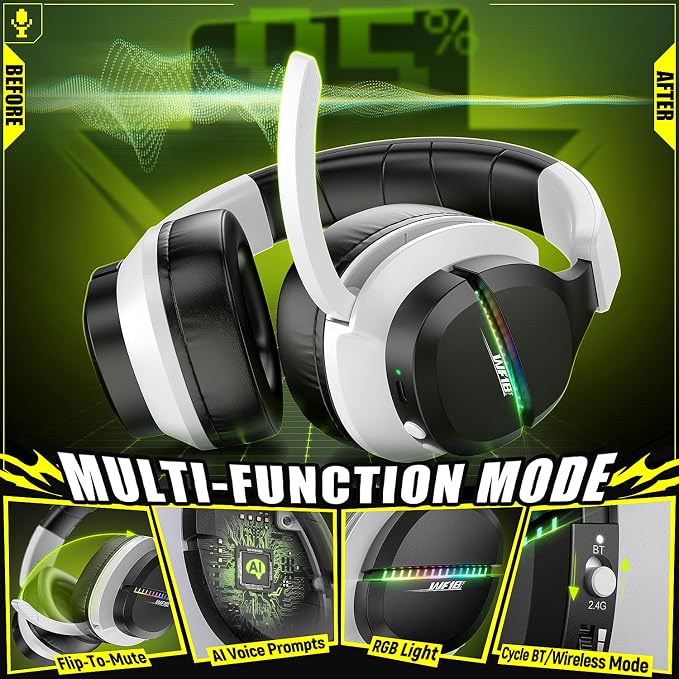 Wireless Gaming Headset for PS5 PC | 2.4GHz+BT - Play While Charging - Image 5