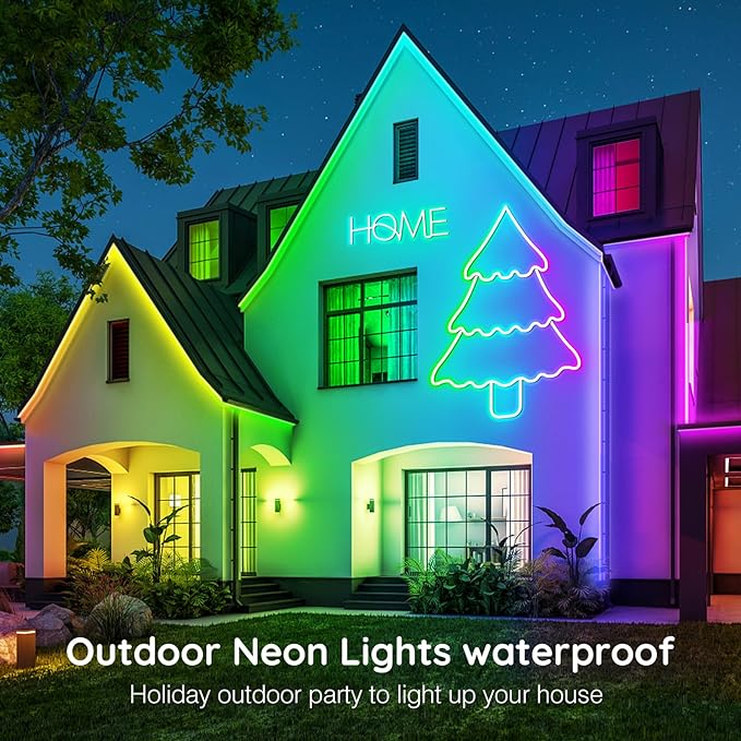 AILBTON 150Ft Neon Rope Lights,Flexible Led Rope Lights Control with App/Remote,Multiple Modes Music Sync Gaming RGB Led Neon Lights for Bedroom Outdoor - Image 6