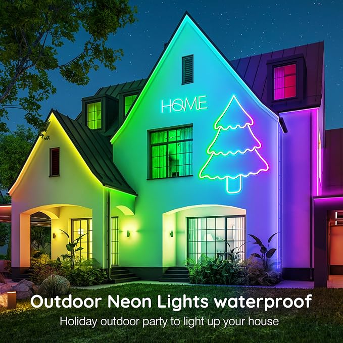 AILBTON 32.8Ft Neon Rope Lights,Flexible Led Rope Lights Control with App/Remote,Multiple Modes Music Sync Gaming RGB Led Neon Lights for Bedroom Outdoor - Image 6