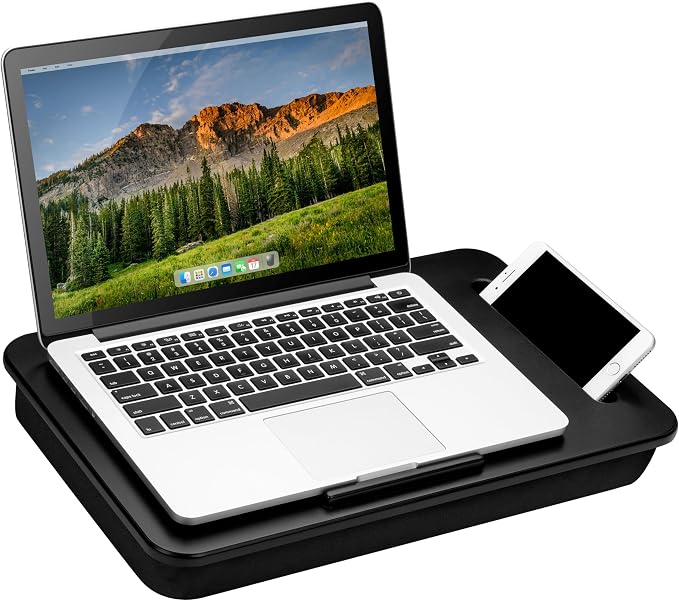 LAPGEAR Sidekick Lap Desk - Black, Fits 15.6” Laptops by LapGear