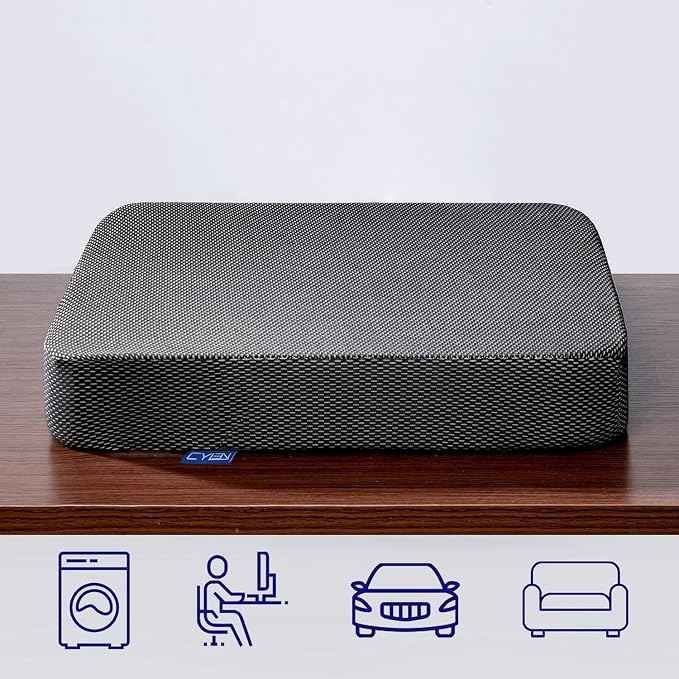 Ifoam Gel Infused Memory Foam Layer Wheelchair Cushion - Seat Cushion for Wheelchair-Office Chair, Kitchen Chair-Pressure Sore and Tailbone Pain Relief-High Dense Polyfoam Base (Black, 17×15×3 inch) - Image 5