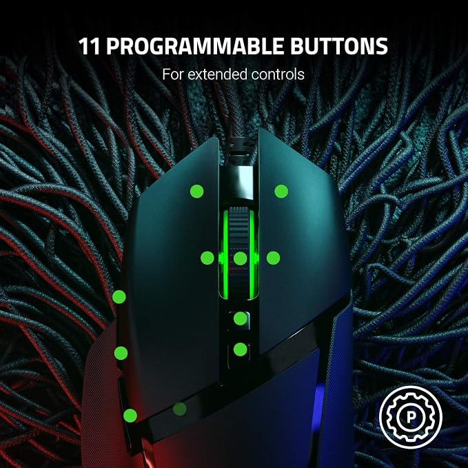Razer Basilisk v2 Wired Optical Gaming Mouse Chroma RGB Lighting 11 Programmable Buttons (Renewed) - Image 4
