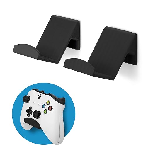 BRAINWAVZ Game Controller Holder Wall Mount Stand (2 Pack) for Xbox, PS5, Series X, ONE, PS4, PS3, Switch, Nintendo, PC & More, Fits Latest & Retro Gamepads, Stick On, Easy to Install, UGC1 - Image 8