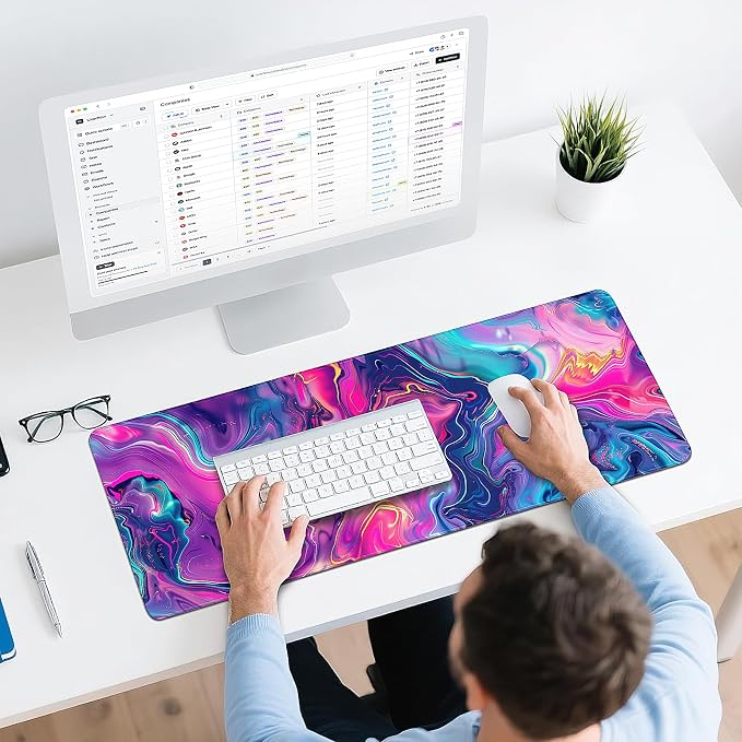 Gaming Mouse Pad - (31.5"×11.8") Topographic Large Mouse Pads for Desk - Desk Mat for Keyboard and Mouse with Non-Slip Base, Desks Pad Matfor Game/Office & Home - Image 6