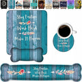 Keyboard Wrist Rest and Mouse Pad Wrist Support Set, Inspirational Quote Stay Positive Work Hard and Make It Happen Non-Slip Rubber PU Base for Home Office Working Studying Easy Typing & Pain Relief by Unknown