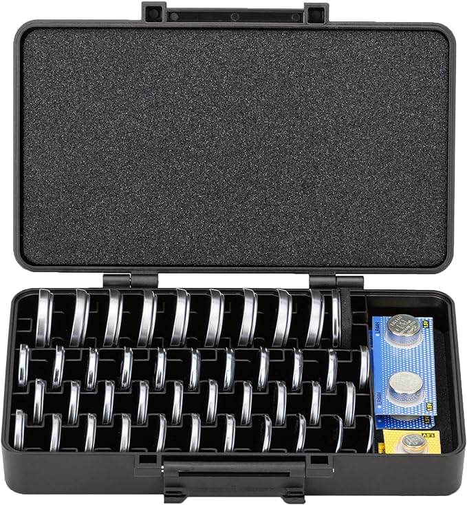 KIWIFOTOS 42 Slots Coin Cell Battery Case for CR2032 CR2025 LR44 by KIWIFOTOS