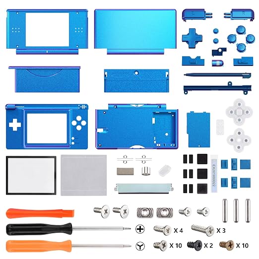 eXtremeRate Chameleon Purple Blue Replacement Full Housing Shell for Nintendo DS Lite, Custom Handheld Console Case Cover with Buttons, Screen Lens for Nintendo DS Lite NDSL - Console NOT Included - Image 2