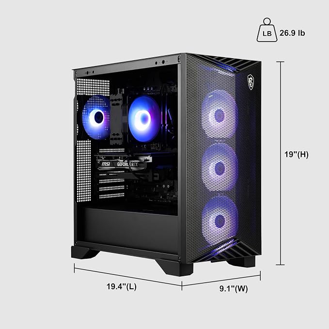 MSI Aegis R2 AI 2nd Gaming Desktop | Intel 24-core Ultra 9 285 | 32GB DDR5 8TB SSD | GeForce RTX 5070 Ti 16GB (Up to 1406 TOPS) 5Gb LAN WiFi7 RGB CPU Air Fan Cooler 80+ Gold PSU Win11 w/DLCA Accessory - Image 6