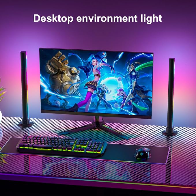 MIHEAL RGB Light Bar, Music Sync RGB LED Lights Bar, USB Powered Mood Lighting, Remote Control Color Changing Gaming TV Backlight, 8 Dynamic Modes for PC Room Monitor Desk … - Image 5