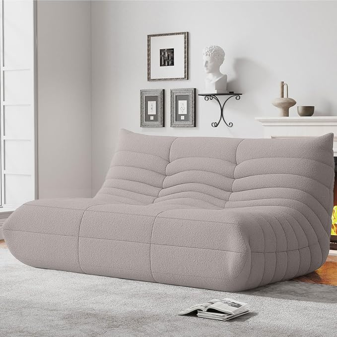 WHGBJA Loveseat Bean Bag Chair for Adults, Comfy Beanbag with Memory Foam | Floor Sofa Chair for Gaming, Reading, Bedroom, Living Room, Boneless, Ergonomic - Image 6