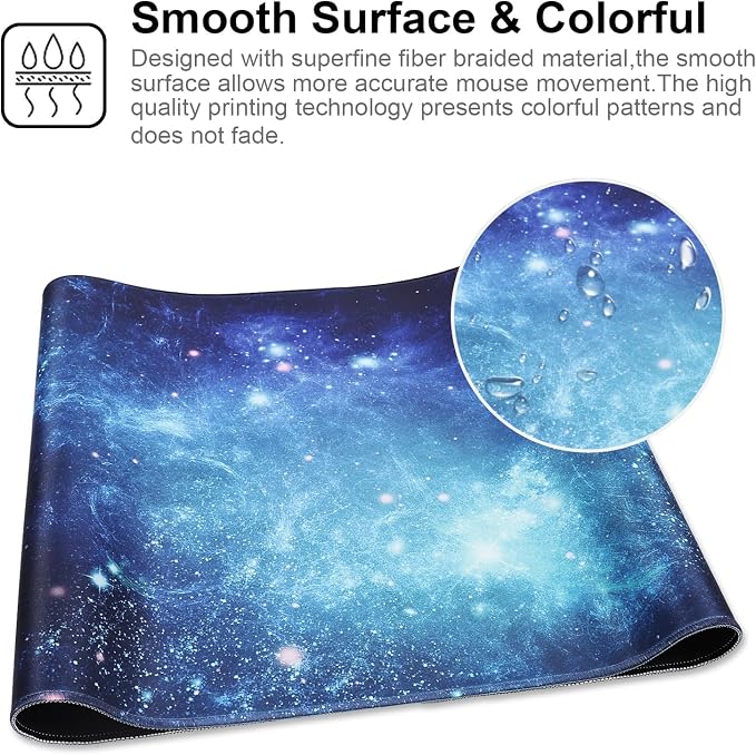 XXL Gaming Mouse Pad 35.4x15.7 Professional Large Mouse Pad & Computer Game Mouse Mat-90x40 Spacebluedot - Image 4
