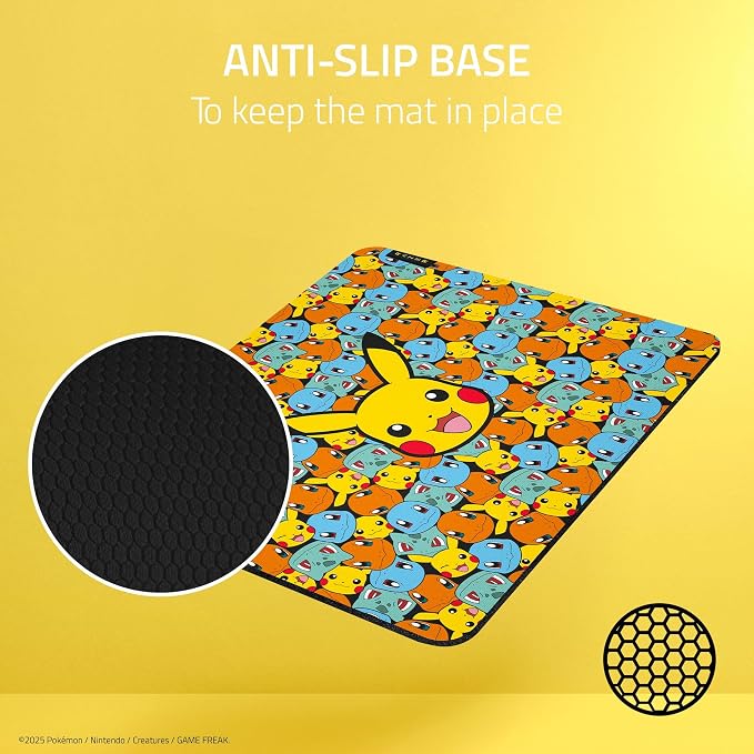 Razer Gigantus V2 Soft Gaming Mouse Pad (Medium), Pokémon Edition | Textured Micro-Weave Cloth Surface, Thick, High-Density Rubber Foam, Anti Slip Base - Image 4