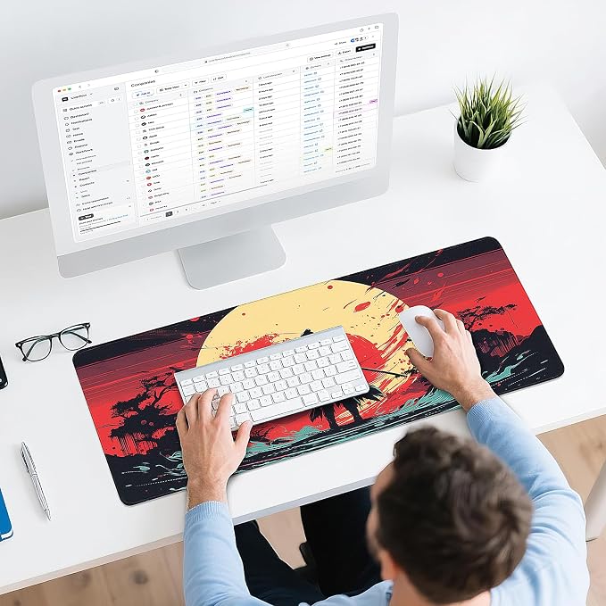 Gaming Mouse Pad - (31.5"×11.8") Japanese Samurai Large Mouse Pads for Desk - Desk Mat for Keyboard and Mouse with Non-Slip Base, Desks Pad Matfor Game/Office & Home - Image 6