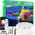 50FT Boat Lights LED Waterproof, 12V Marine Light Strip for Boat, RGB Marine LED Strip 12V with App & Remote for Pontoon Interior and Exterior, Night Fishing Lighting for Jon, Yacht, Kayak, Deck by Tendist