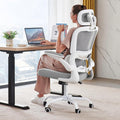 TRALT Office Chair Ergonomic Desk Chair - Gaming Chair with Lumbar Support | 330 LBS Home Office Desk Chairs with Headrest, Reading Chair with Flip-up Armrests, Comfortable Computer Chairs (1, Grey) by TRALT